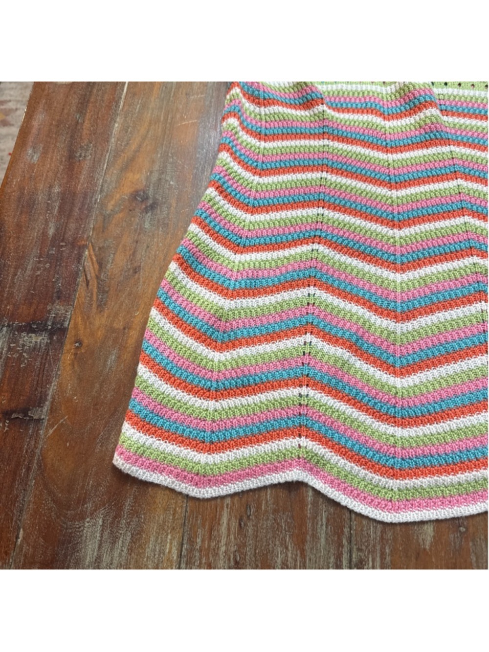 Crave Fame XL Rainbow Chevron Crochet Knit Mini Dress - Picture 3 of 11